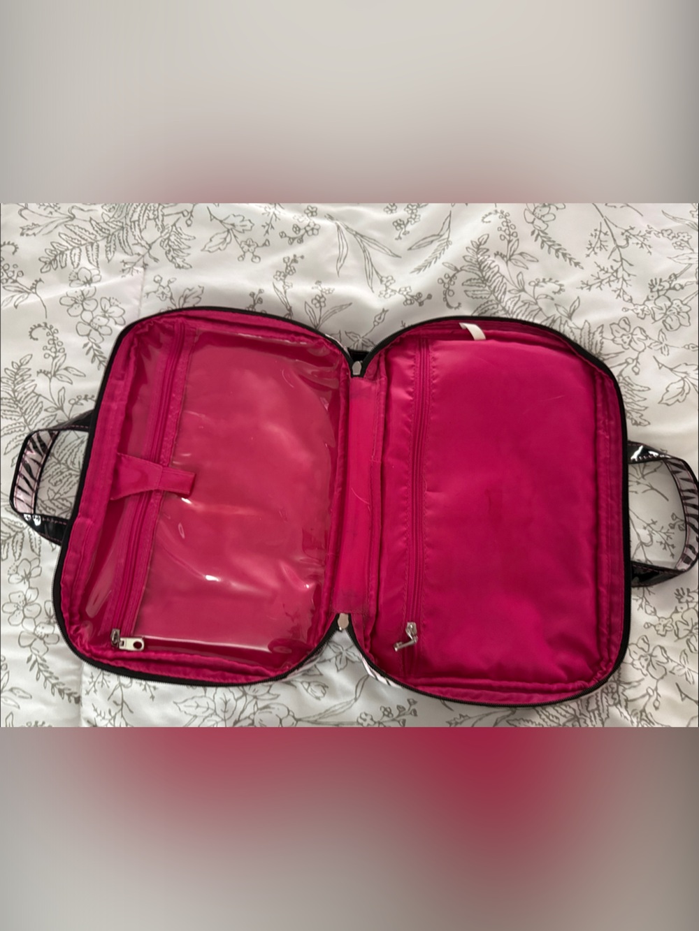 Pink Zebra Print Travel Tote Bag - Women - Picture 8 of 12